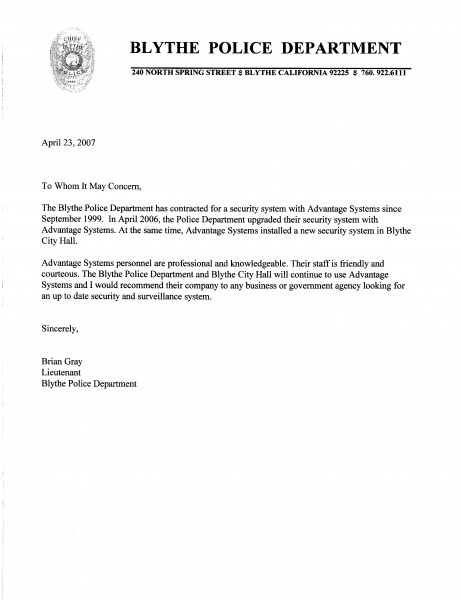 Blythe Police Department